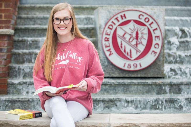 Meredith student-business administration major Abigail Crooks