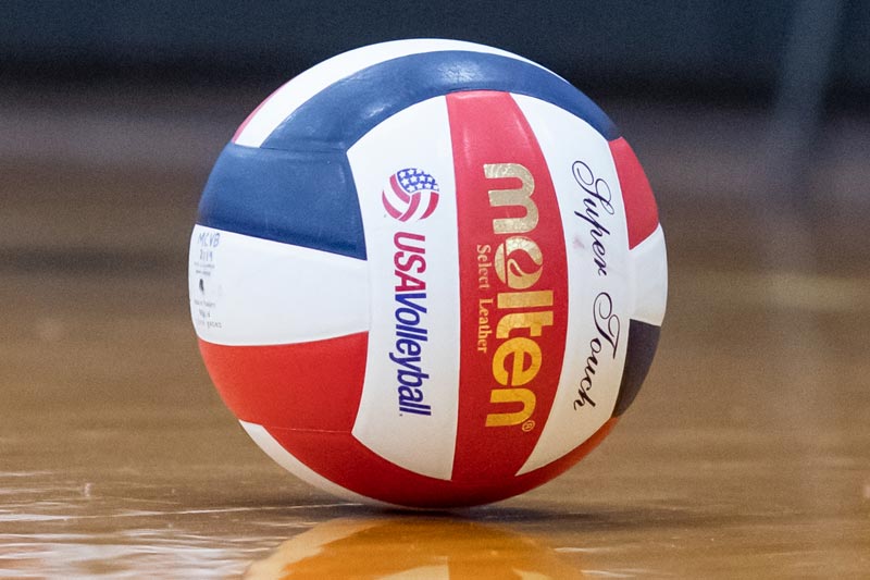 Volleyball showing on Gym Floor.